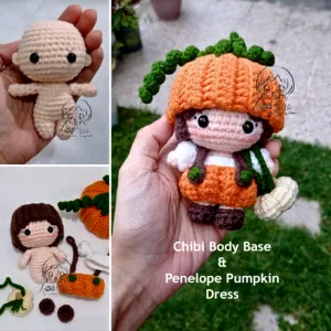 BUNDLE - Penelope Pumpkin Dress & Chibi Body Base