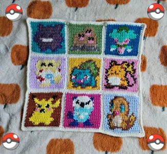 Pokémon tapestry pattern