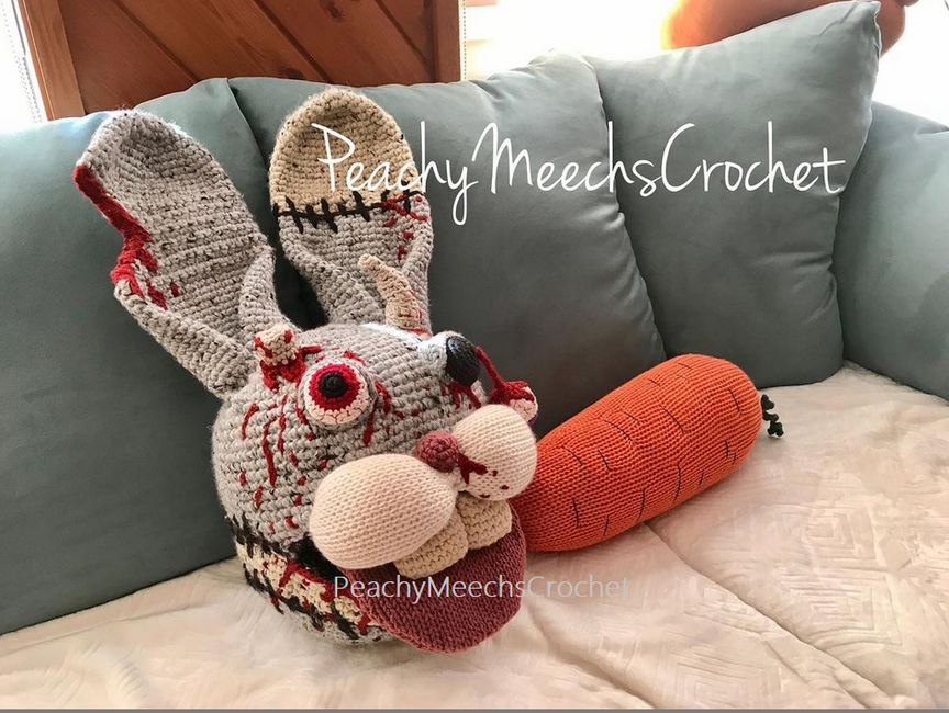 Zombie Bunny Head: Crochet pattern