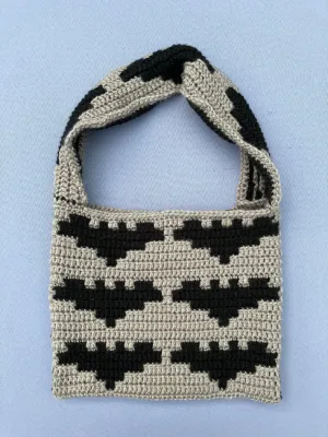 Mosaic Crochet Spooky Bat Bag