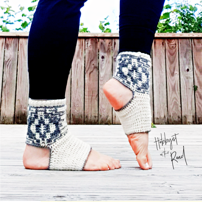 Baltic Winds Yoga Socks: Crochet pattern