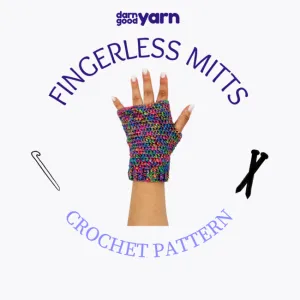 Easy Fingerless Mitts (Crochet)