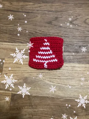 Christmas tree coaster pattern