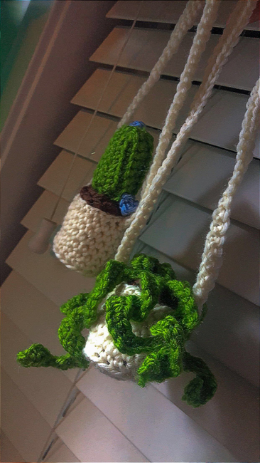 FREE Free Crocheted hanging plant: Crochet pattern