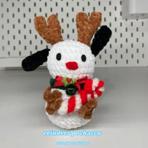 reindeer puppy snowman