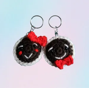 Gingerbread girl and boy keyring/ keychain