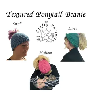 Textured Ponytail Beanie