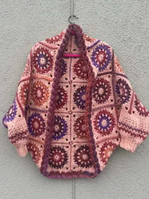 Snow Flower Granny Square Shrug