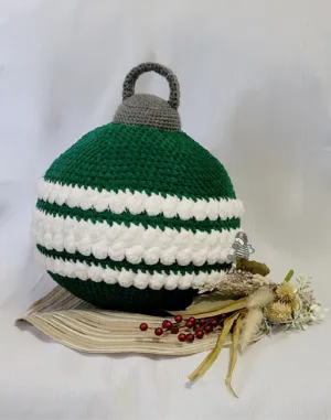 Jumbo Striped Bobble Ornament Pillow