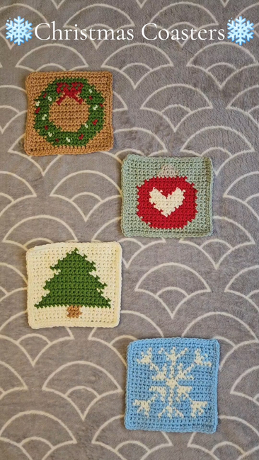 Christmas coasters pattern: Crochet pattern