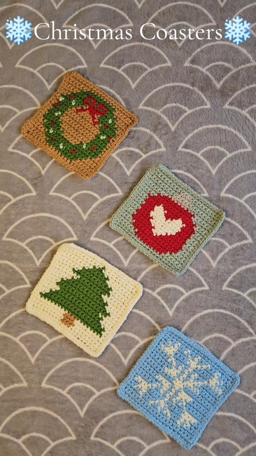 Christmas coasters pattern: Crochet pattern