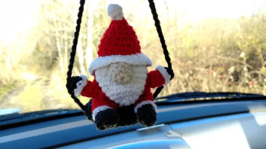 Santa Gnome Swing Christmas Car Hanger
