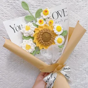 5 in 1 Sunflower Gardenia Daisy Crochet Bouquet