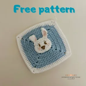 Grannysquare solid, Bunny