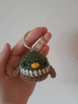 Mallard Duck Ball Keychain