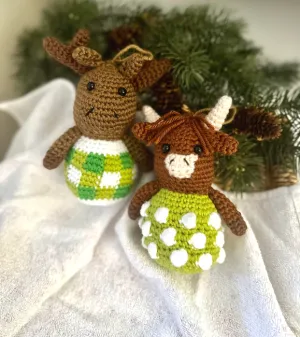 Moose Plaid Bauble