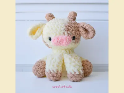 Crochet Baby Cow Plushie Pattern