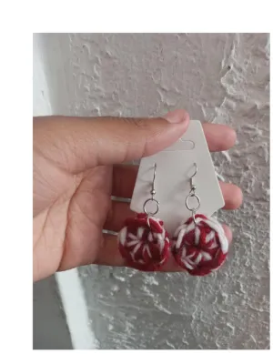 crochet peppermint earrings pattern