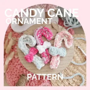 Ornament | CROCHET PATTERN | No Sew | Candy Cane