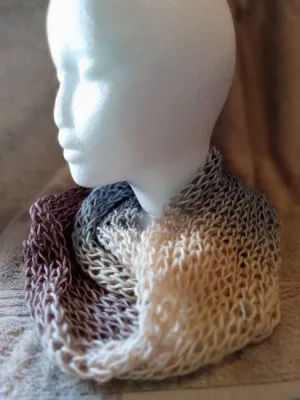 Infinity Knit Drop Stitch Scarf