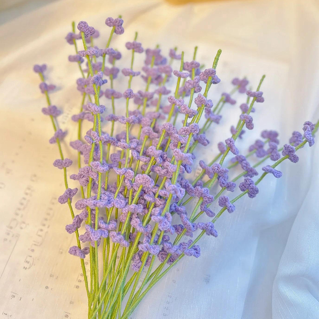 Crochet Lavender Flowers Easy and Beginner Friendly 