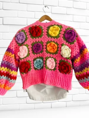 Rose Crochet Cardigan