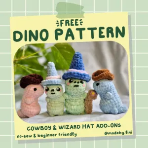 Bean the Dino - free pattern