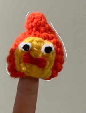 Calcifer Finger Puppet