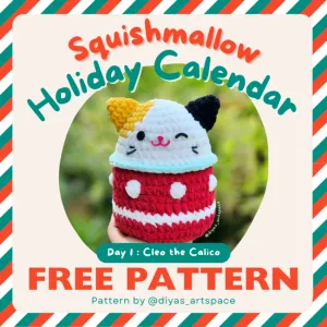 Squishmallow Holiday Calendar Day 1: Cleo the Calico