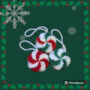 Small Peppermint and Spearmint Candy Ornament