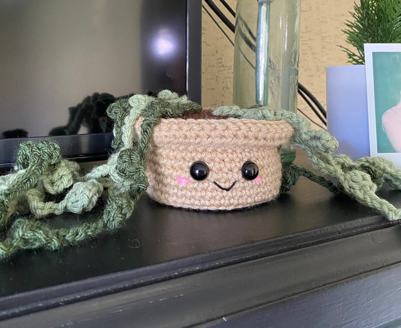 Crochet String of Pearl Plant, Fake String of Pearl's, Crochet Succulent,  House Plant, Home Gift Décor 