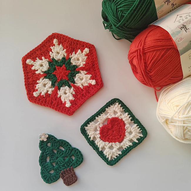 Christmas coasters pattern: Crochet pattern