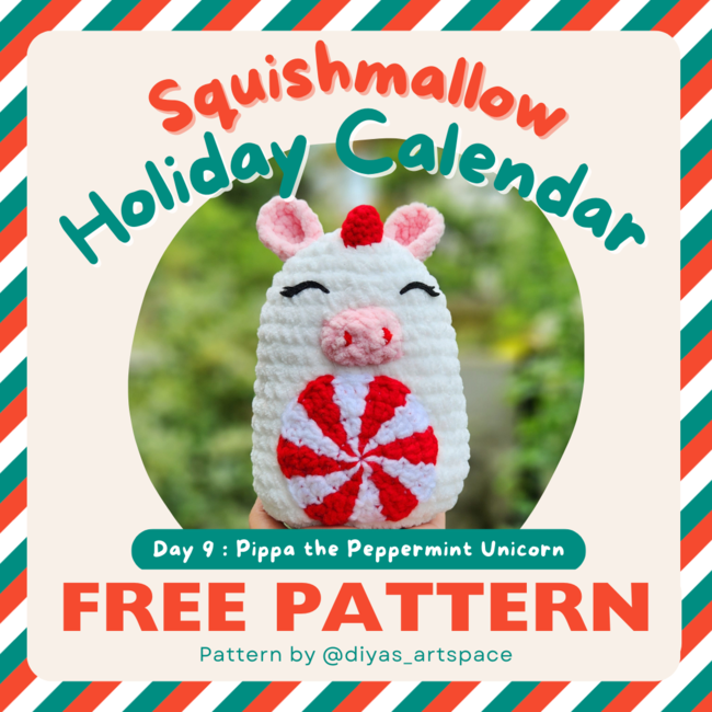 FREE Squishmallow Holiday Calendar: Crochet pattern