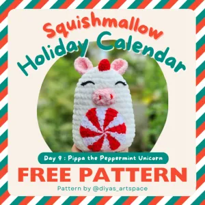 Squishmallow Holiday Calendar Day 9: Pippa the Peppermint Unicorn