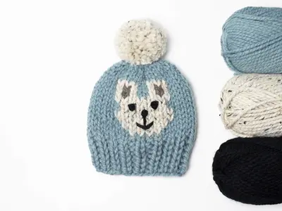 Bear Face Pompom Hat Toque