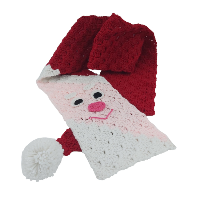 Santa Claus Scarf Crochet: Crochet pattern