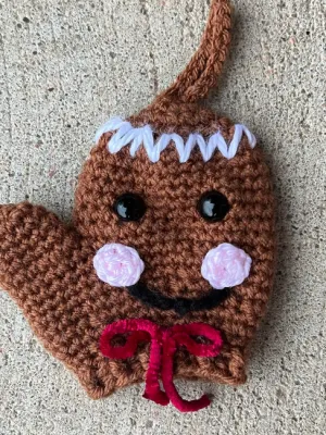 GINGERBREAD MAN MITTEN ORNAMENT