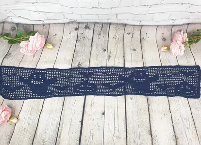 Crochet Pattern Halloween Tablerunner