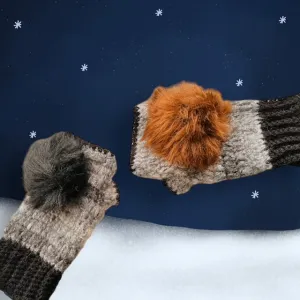 Mismatch Mohair Mittens