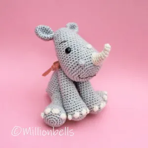 Amigurumi Rhino Safari Animal Toy