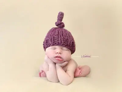 Top Knot Hat Newborn Baby Child