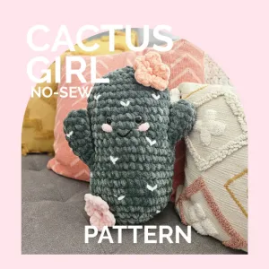 Cactus Plushie | CROCHET PATTERN | Low Sew | Cactus Girl