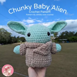 Chunky Baby Alien Crochet Amigurumi Pattern