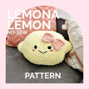 Lemon Plushie | CROCHET PATTERN | Low Sew | Lemona Lemon