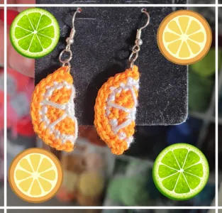 fruit slice earrings