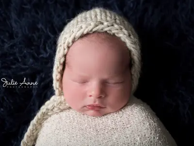Newborn Baby Bonnet Photography Prop Chunky