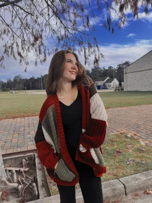 Oversized Patchwork Cardigan w/ Pockets (colors custimizable)