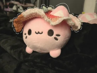 meowchi strawberry hat :3