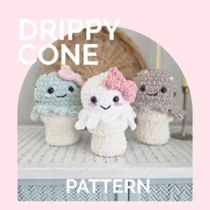 Ice Cream Cone | CROCHET PATTERN | Drippy Cone