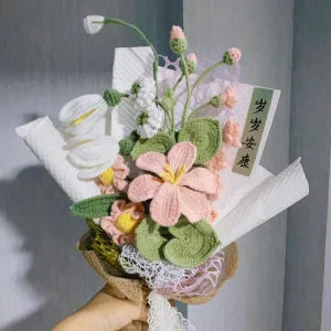 5 in 1 Tung Flower Crochet Flower Bouquet